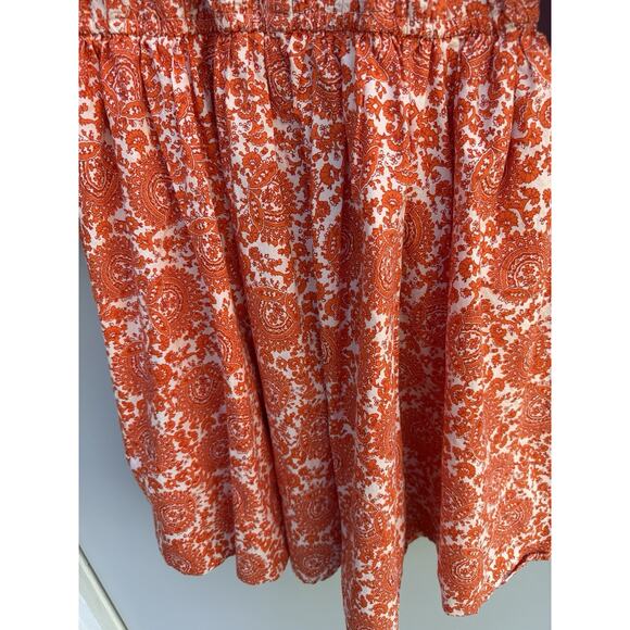 J. Crew Ruffle Collar Mini Dress Sz Large Poplin Floral Bouquet Pockets - Picture 5 of 10